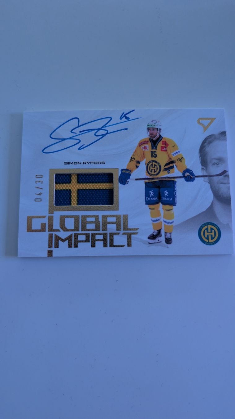 Sportzoo Cartes à collectionner: Simon Ryfors Davos Global Impact signed limited 04/30 – Neuf (Voir description) à Bassersdorf par Maesi14