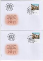 1000 Jahre Neuchâtel Marke mit TAB auf 2 illustrierten FDC's