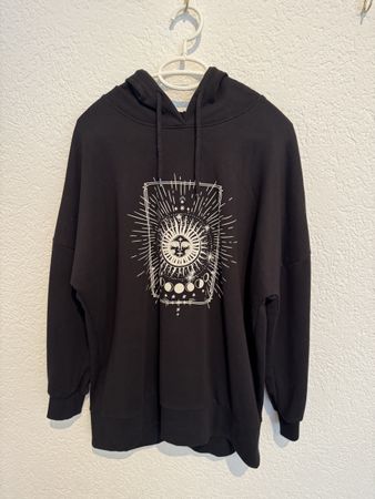 Trendyol Hoodie Sweater Pullover Sun & Moon schwarz Gr. S
