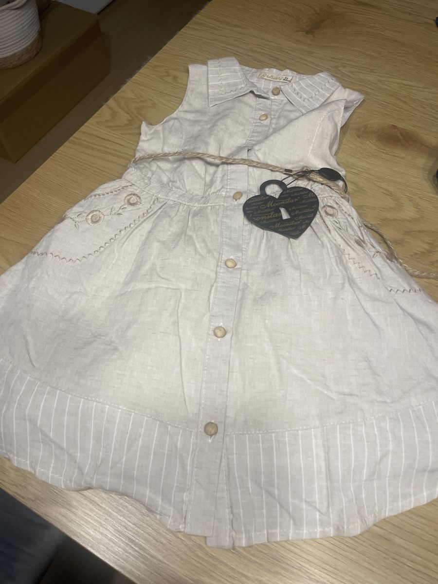 Vestiti & Gonne: Kleid neu 98/104 leinen – Nuovo e nell'imballaggio originale da Triesen venduto da Yellow1818