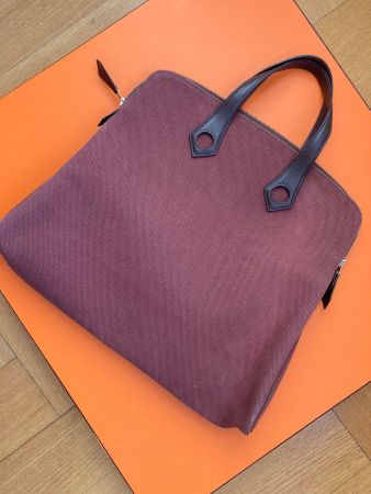 WUNDERBARE HERMES TASCHE, CANVAS/LEDER, WIE NEU!