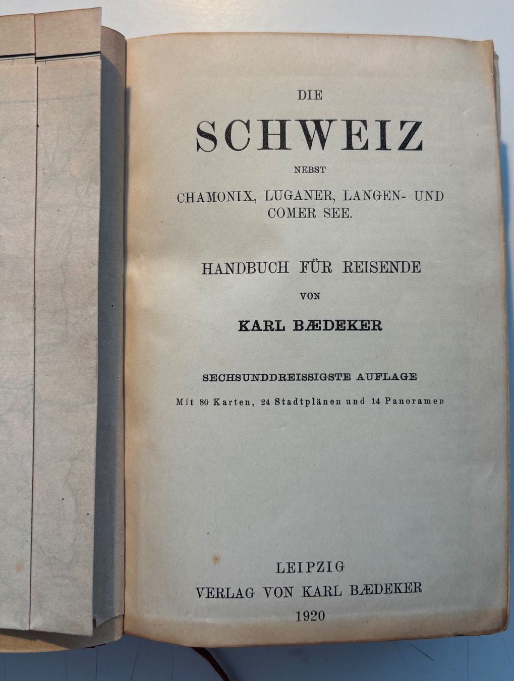 Libri: Guide Baedekers Schweiz - Edition de 1920 – Usato da Neuchâtel venduto da gefdeneuch 3