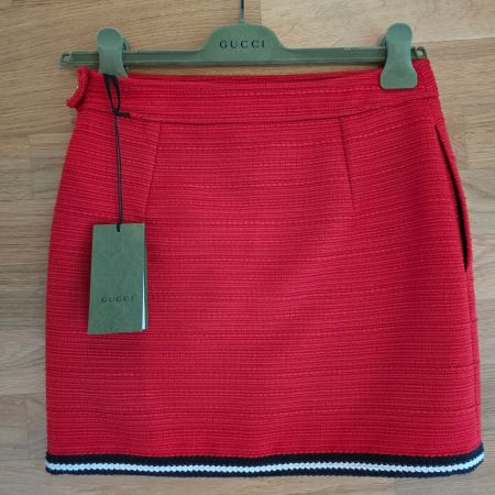 Original GUCCI Minirock aus Wolle & Seide – NEU mit Etikett!