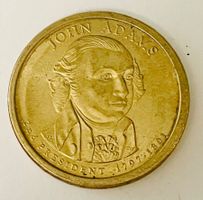 Seltene USA John Adams Dollar Münze von 2007! AU-55!