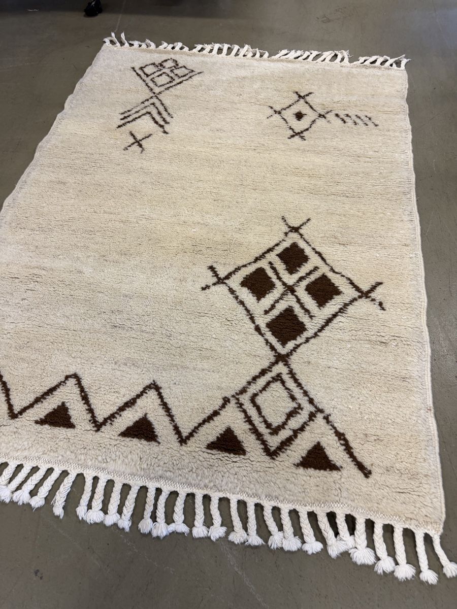 Tappeti: Teppich Beige mit Muster Fransen gut erhalten 203x154cm – Usato da Strengelbach venduto da RaenAntikDesign 2