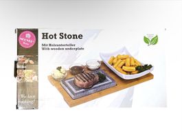 Nouvel Heisser Stein Hot Stone mit Holzunterteller - NEU