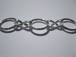 25 Verbinder, Zwischenteil, versilbert 12mm
