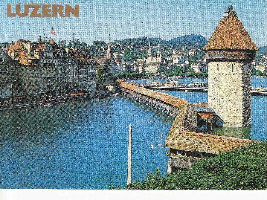 Ansichtskarten: Luzern Kapellbrücke ca. 1980 – Gebraucht aus Bürglen TG von StampGraf