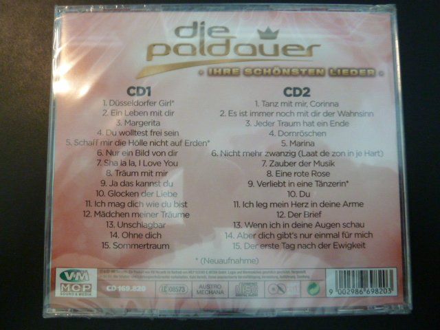 CD: Die Paldauer - Ihre schönsten Lieder  (2 CD's, neue CD) – Nuovo e nell'imballaggio originale da Au ZH venduto da sikoku 1