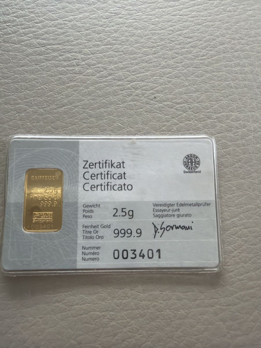 Metalli preziosi: 2.5 gramm gold – Nuovo e nell'imballaggio originale da flurlingen venduto da meierm30