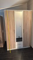 Kleiderschrank mit Spiegel Schubladen & Stange  195x200x58cm