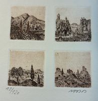 NASSOS Georges Menelaos (1946) Aus der Provence - Radierung