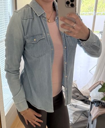 Lässiges Jeanshemd für Damen, Grösse S