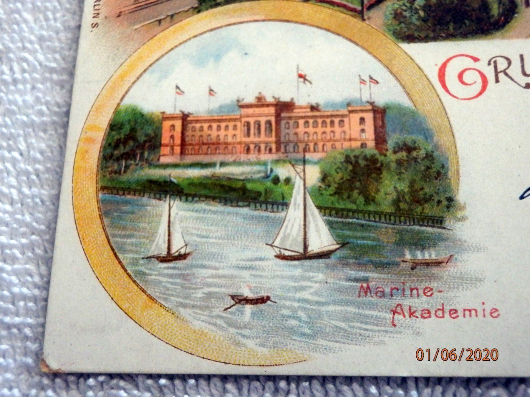 Cartes postales: Litho, Gruss aus Riel, beschrieben – D'occasion à Ueberstorf par dinbau 4