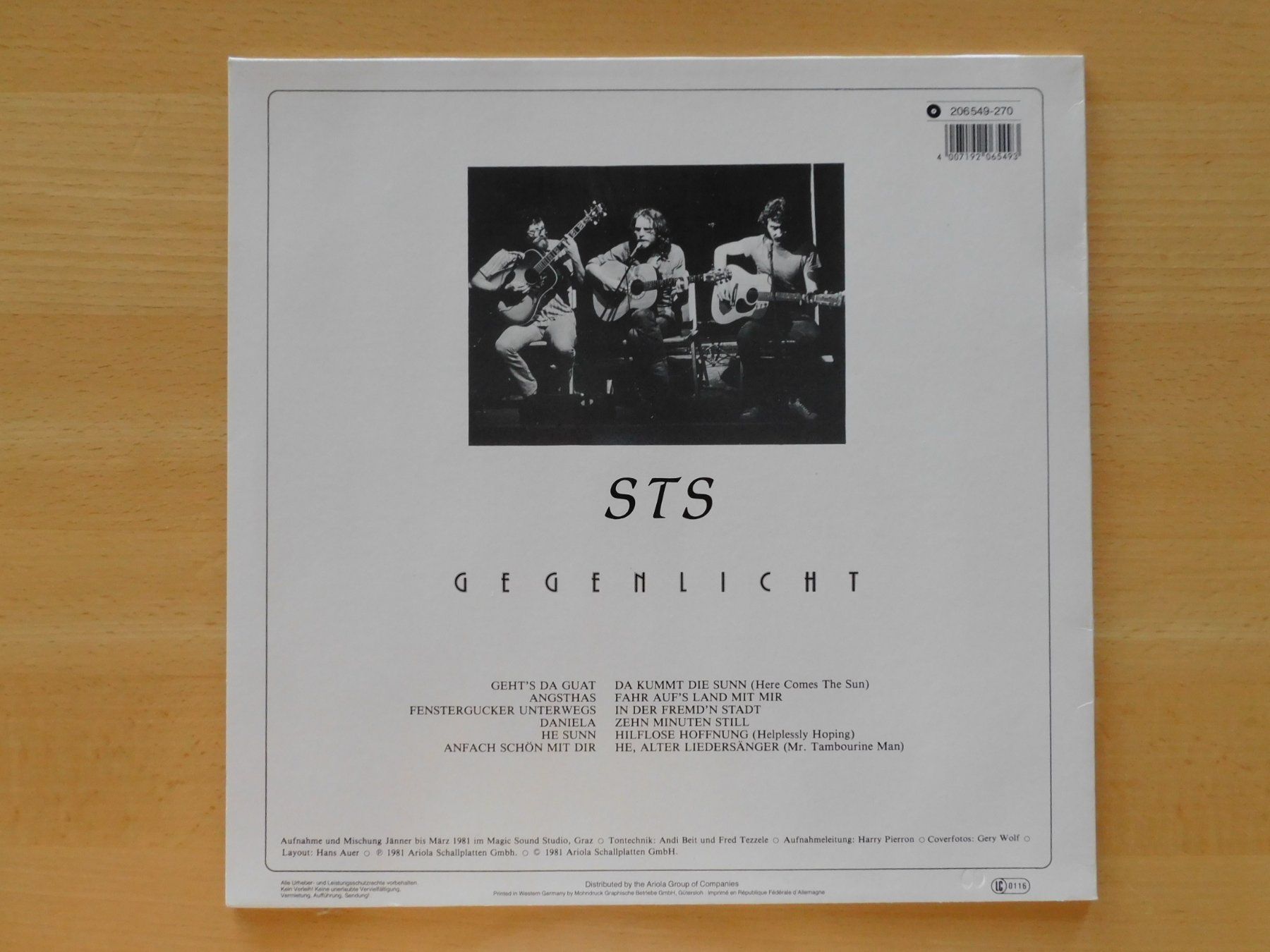 Schallplatten: STS - Gegenlicht - Steinbäcker Timischl Schiffkowitz – Gebraucht aus Emmenbrücke von Dickens 1