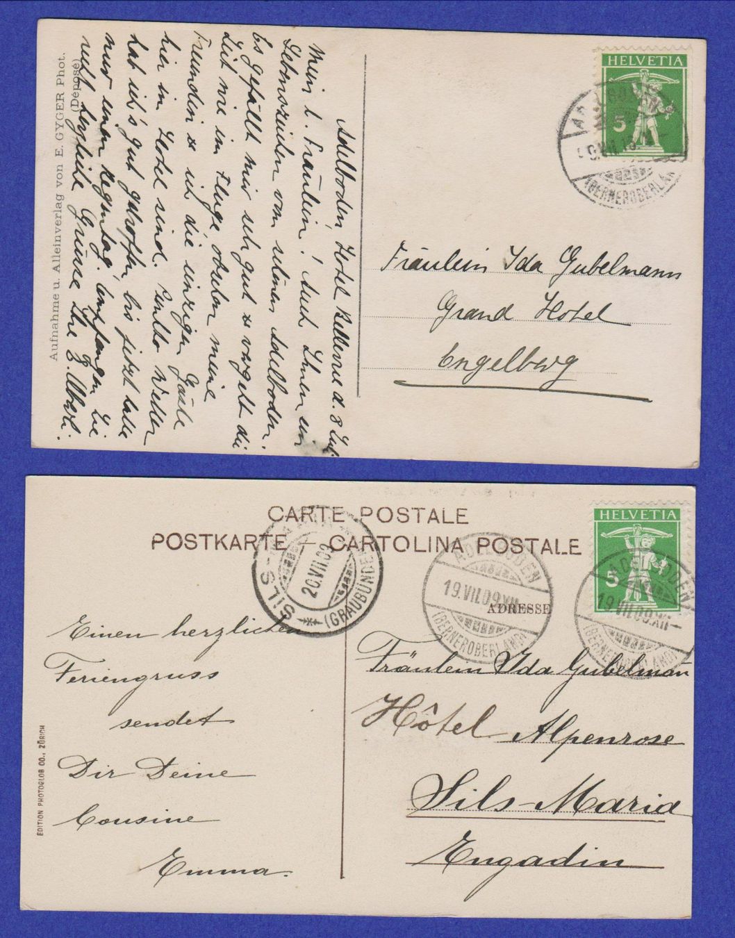 Cartes postales: Adelboden  -  2 alte Ansichtskarten 1900/10er-Jahre – D'occasion à Vitznau par Ropaku 1