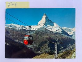 alte Ansichtskarte Zermatt Matterhorn Gondelbahn, 1981