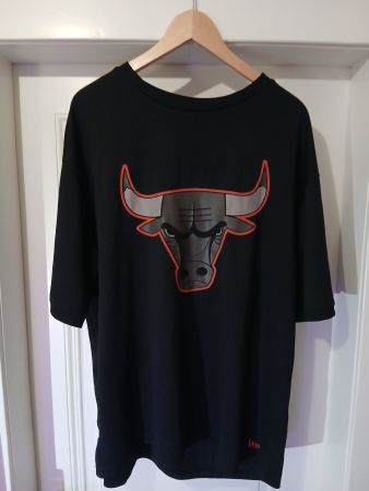 Chicago Bulls T-Shirt Mesh New Era, schwarz, Grösse XL