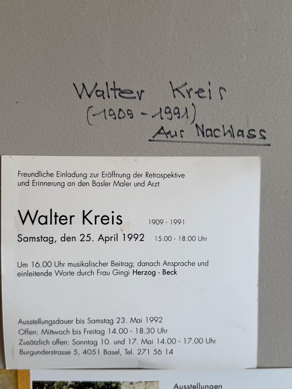 Dipinti: Walter Kreis 1909 - 1991 – Usato da Basel venduto da PAUL_ART 7