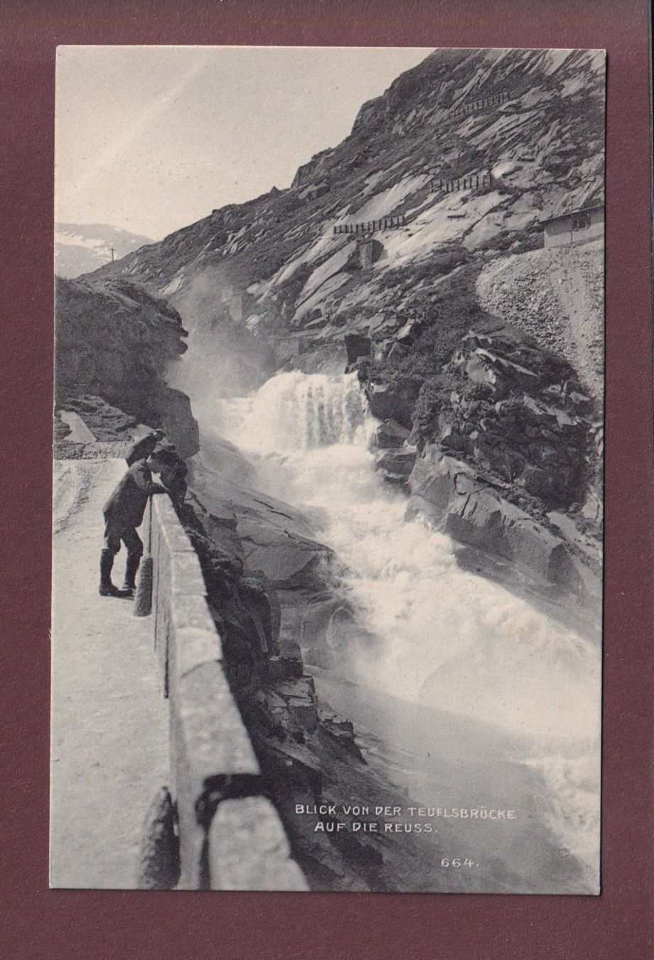 Cartoline postali: TEUFELSBRÜCKE - Reuss - Leute – Usato da Pully venduto da nicecards