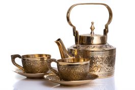 Eleganz Geschenkset - Teekanne aus Messing
