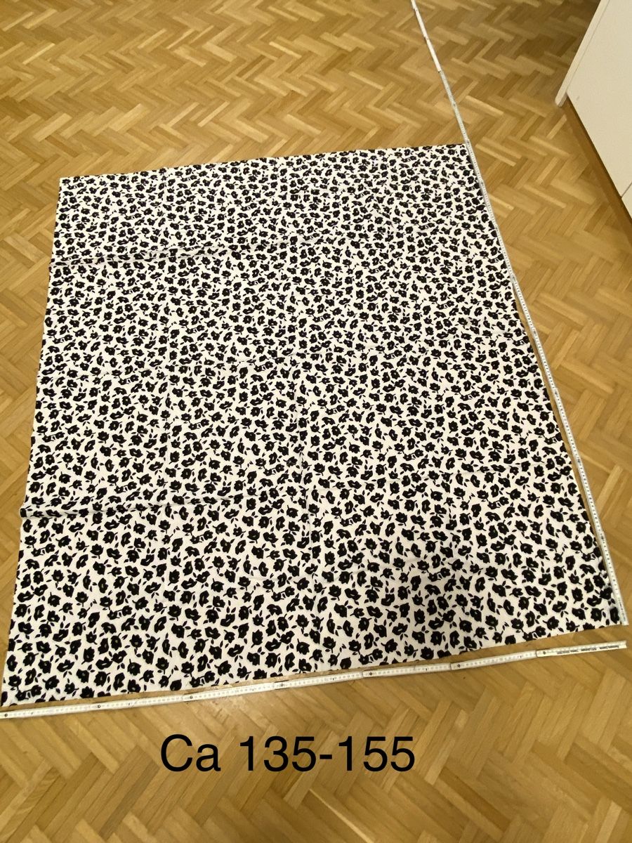 Tessuti: Stoff schwarz-weiss Blumenmuster 135x155 – Nuovo (secondo la descrizione) da Flawil venduto da sonnengeist 3