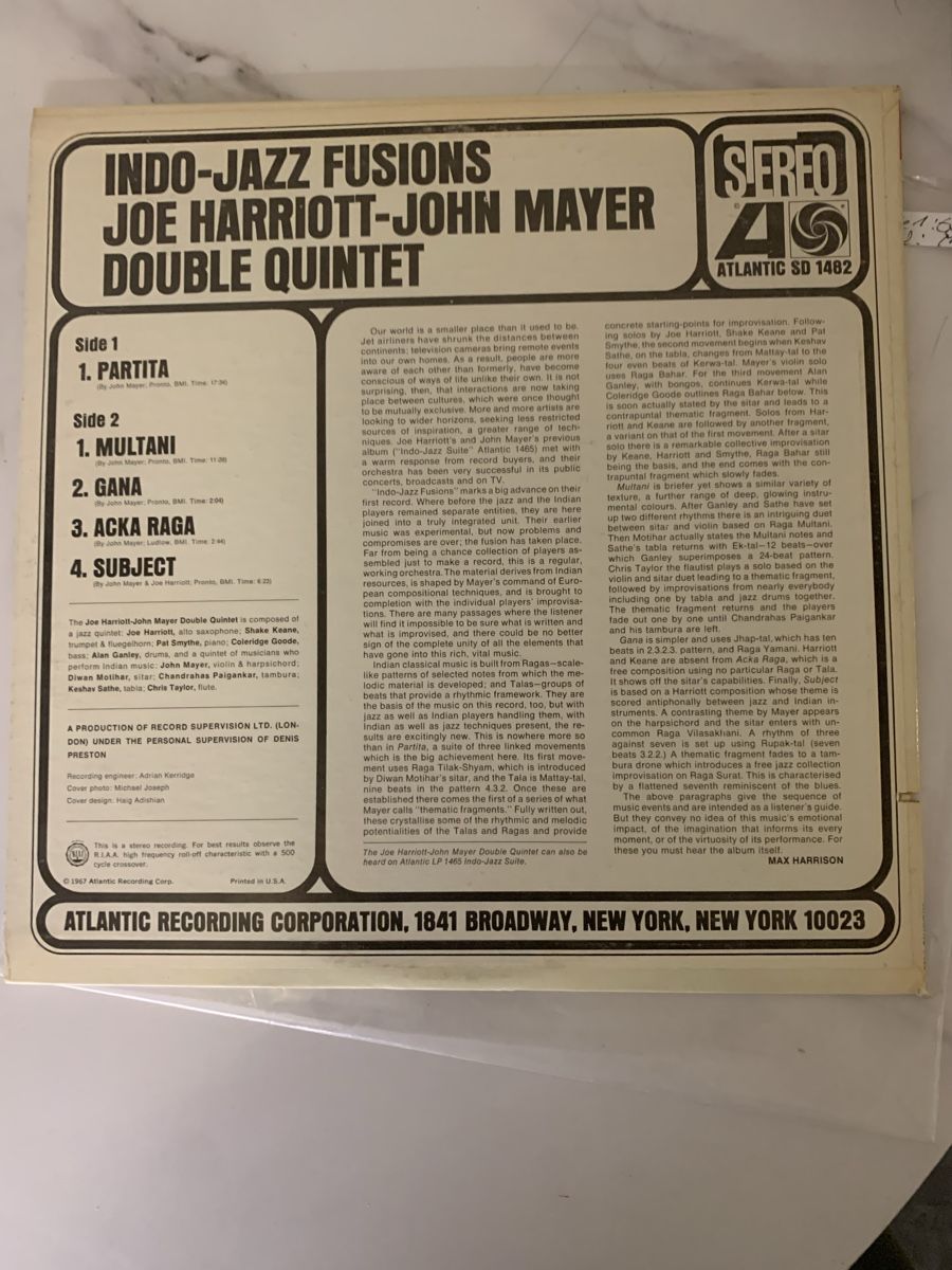 Schallplatten: Joe Harriott- John Mayer/ Indo Jazz Fusions – Gebraucht aus lausanne von Ccheche 4