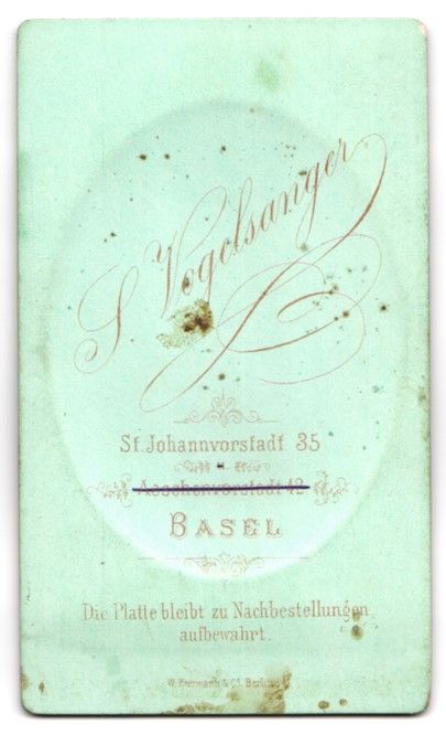 Fotografie & Manifesti: Fotografie S. Vogelsanger, Basel, St. Jo – Usato da Berlin venduto da bartko-reher 1