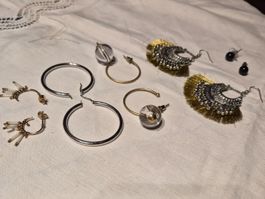 5 paires de boucles d'oreille