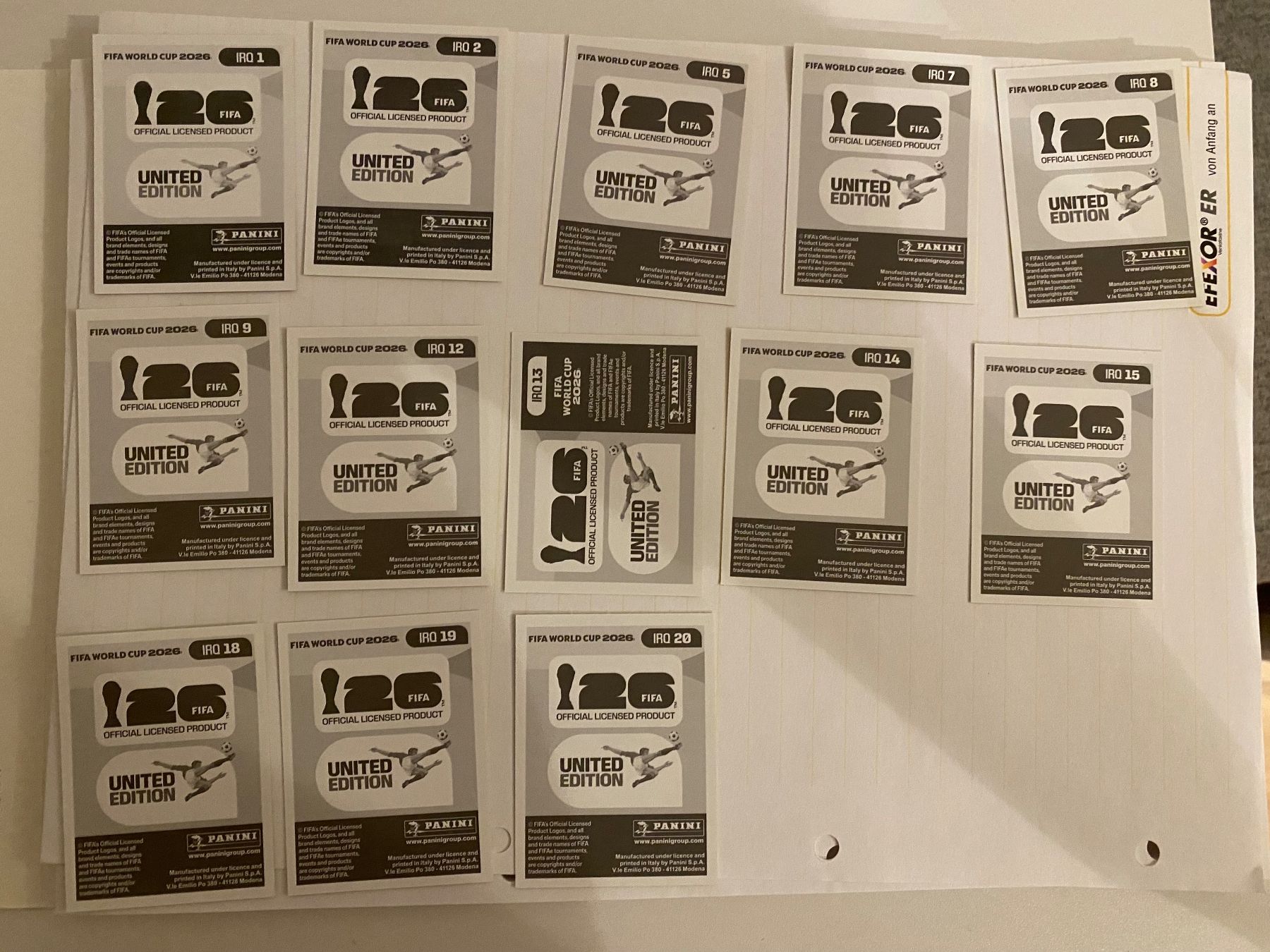 Panini Carte collezionabili: Panini WM 2026, Irak IRQ – Nuovo (secondo la descrizione) da Arbon venduto da arminnnn 1