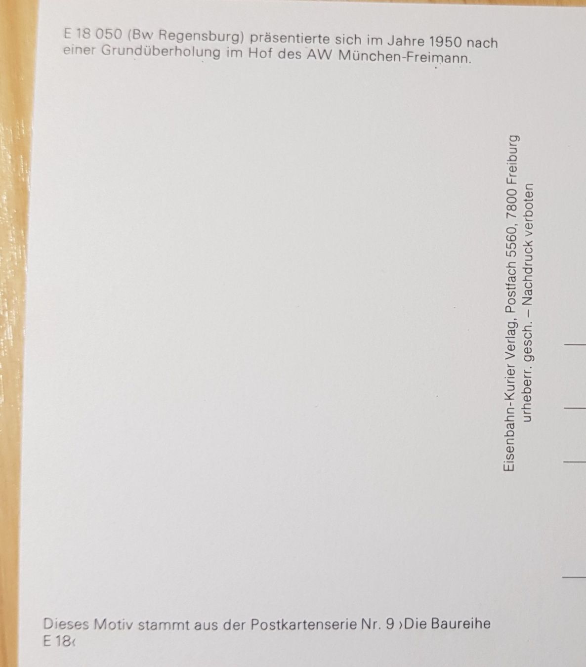 Cartoline postali: Elektro-Schnellzuglokpmotive E 18 050 – Nuovo (secondo la descrizione) da St-Léonard venduto da thipif 1