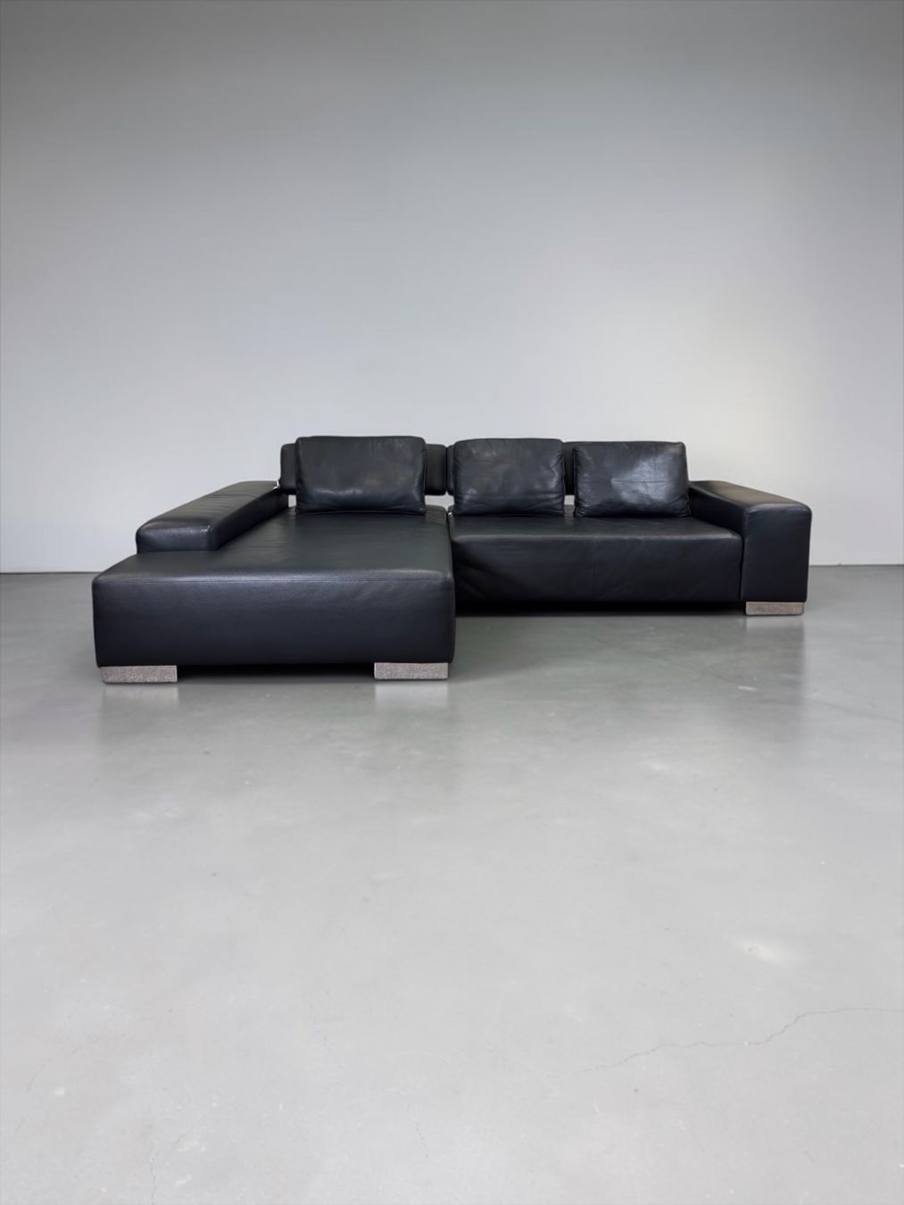 Sofas: Ewald Schillig Ecksofa aus schwarzem Nappaleder – D'occasion à Bachenbülach par Sofalab.swiss 1