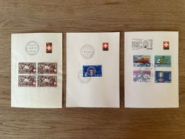 Schweiz - 3x PTT Blätter 1939, 55 und 62