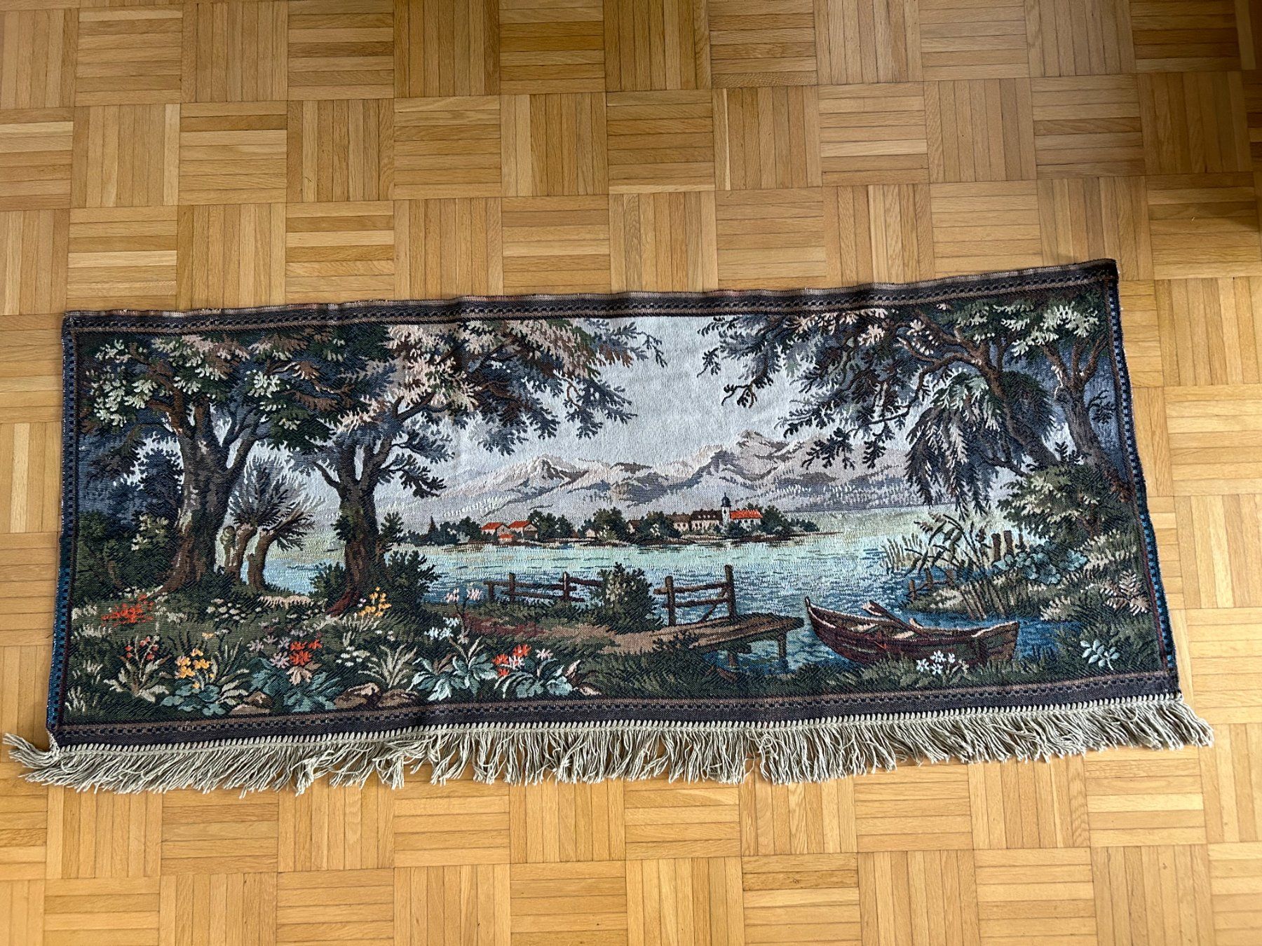 Tappeti: Wandteppich Landschaftsszene mit See 157x70cm – Usato da Root venduto da Mpcshop