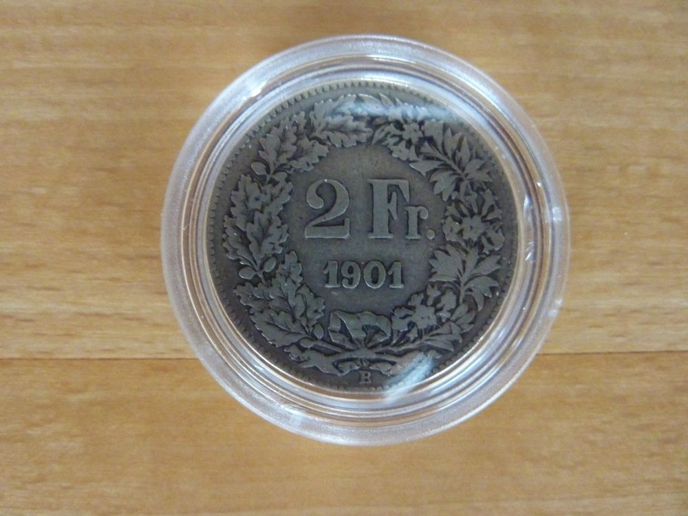 Tutti le monete: 1901  2 Fr. Silbermünze,  Fr. 110.-- – Usato da Zürich venduto da Aetna14