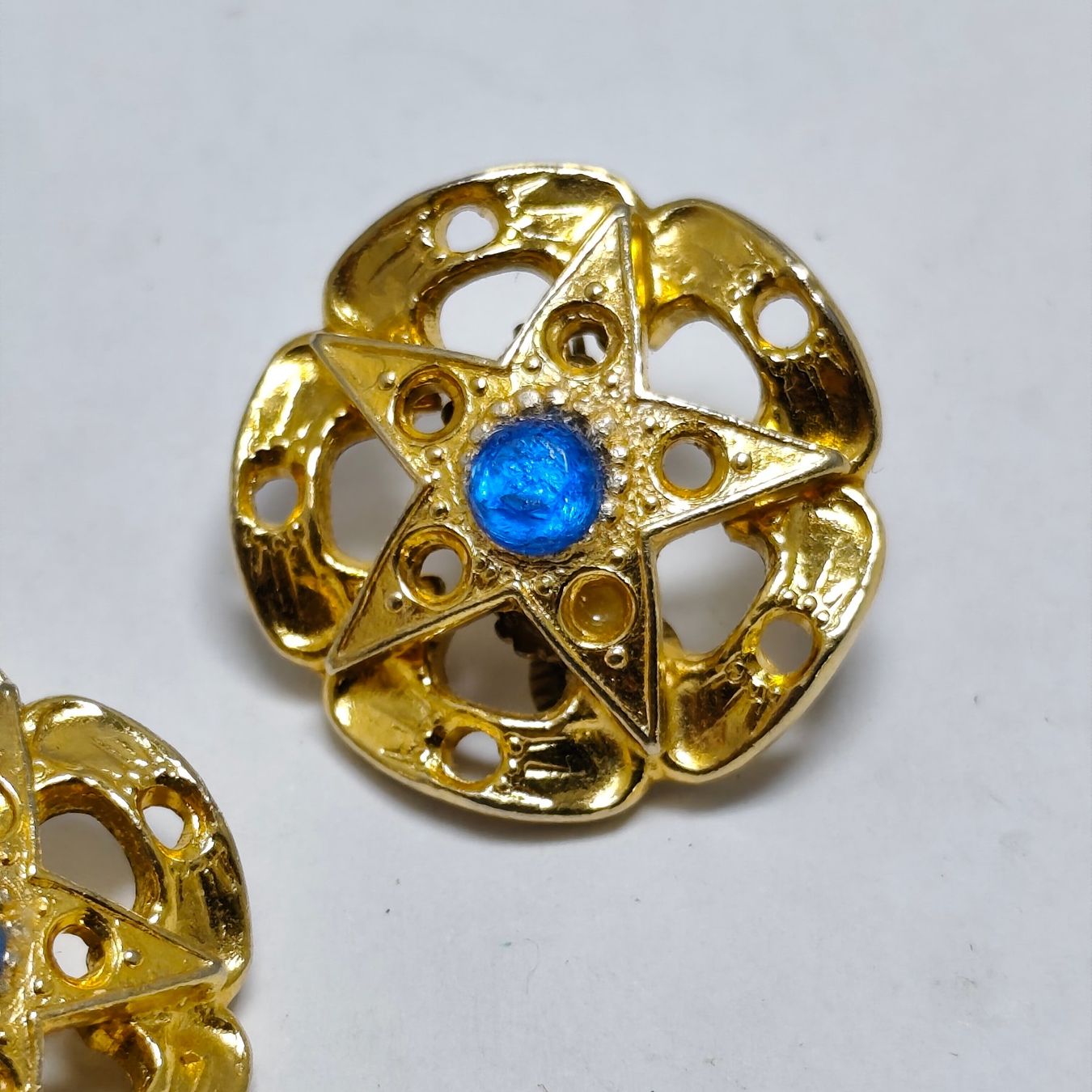 Orecchini pendenti & Orecchini a lobo: Vintage Ohrclips goldfarben mit Strass #C1 – Usato da Châtelaine venduto da Tropic.Watch2 3