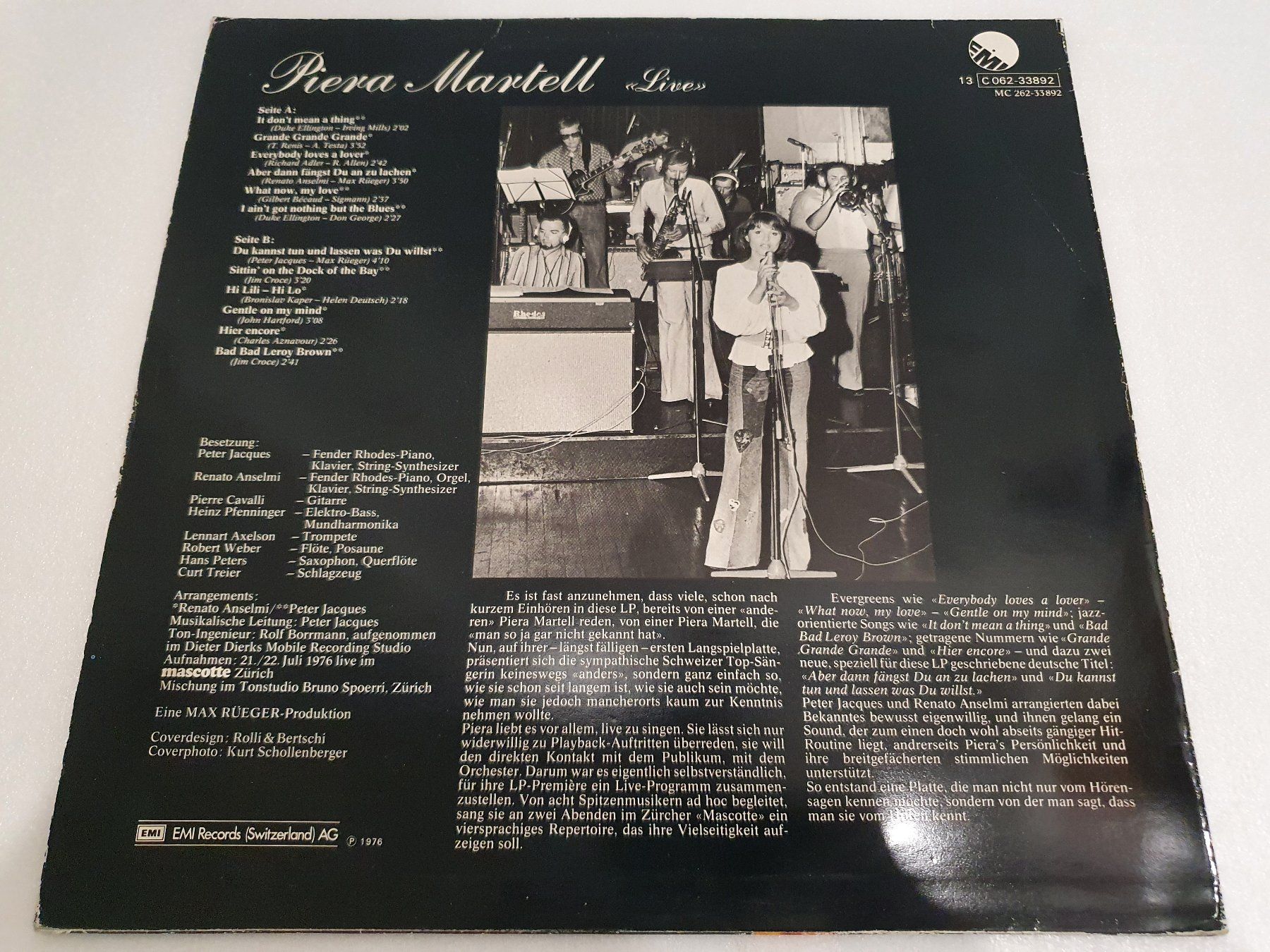 Dischi in vinile: Piera Martell – Live – Usato da Uster venduto da Vinyl-Leidenschaft 1