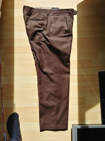 Michael Angeloz Anzugshose braun/beige 102 44/88 top Zustand