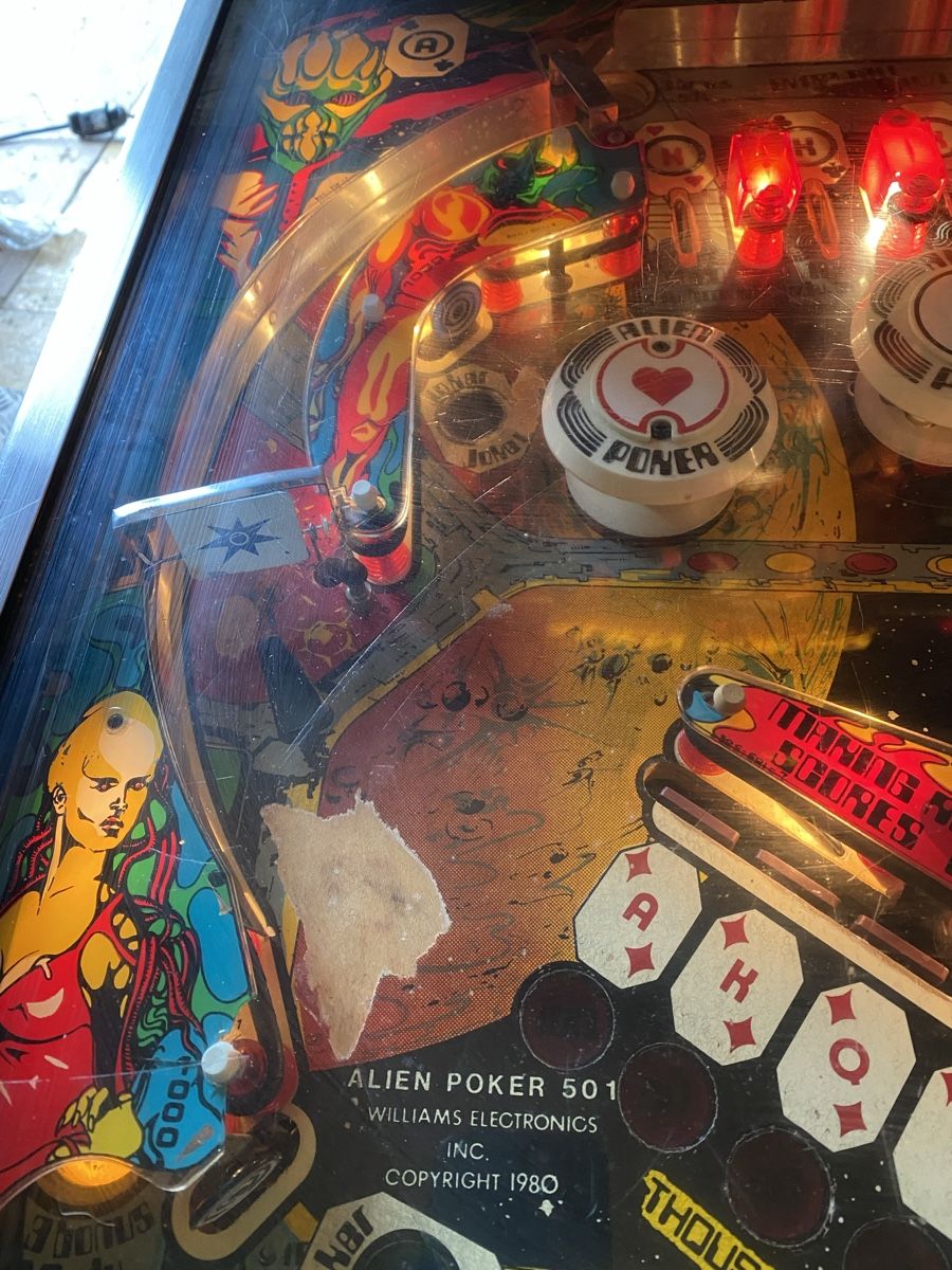 Williams Flipperkästen: Flipper Alien Poker (Williams, 1980) – Defekt aus St.Gallen von  2