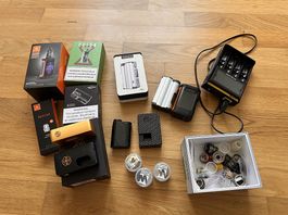 Diverse Vape Apparate und Ersatzteile