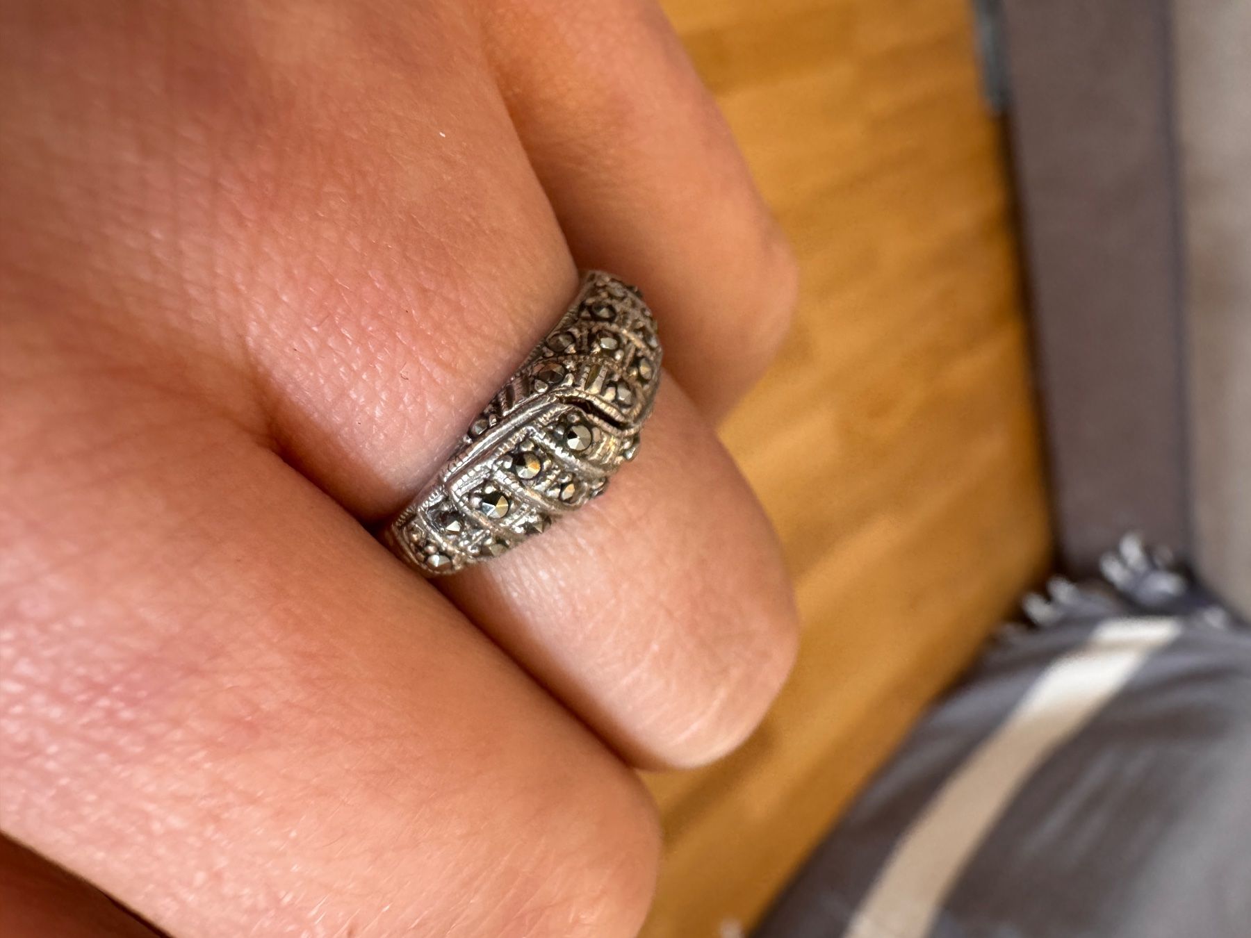 Ringe: Vintage Silberring S925 mit Markasit Stein Gr.55 – Gebraucht aus Zürich von hanna1990 5
