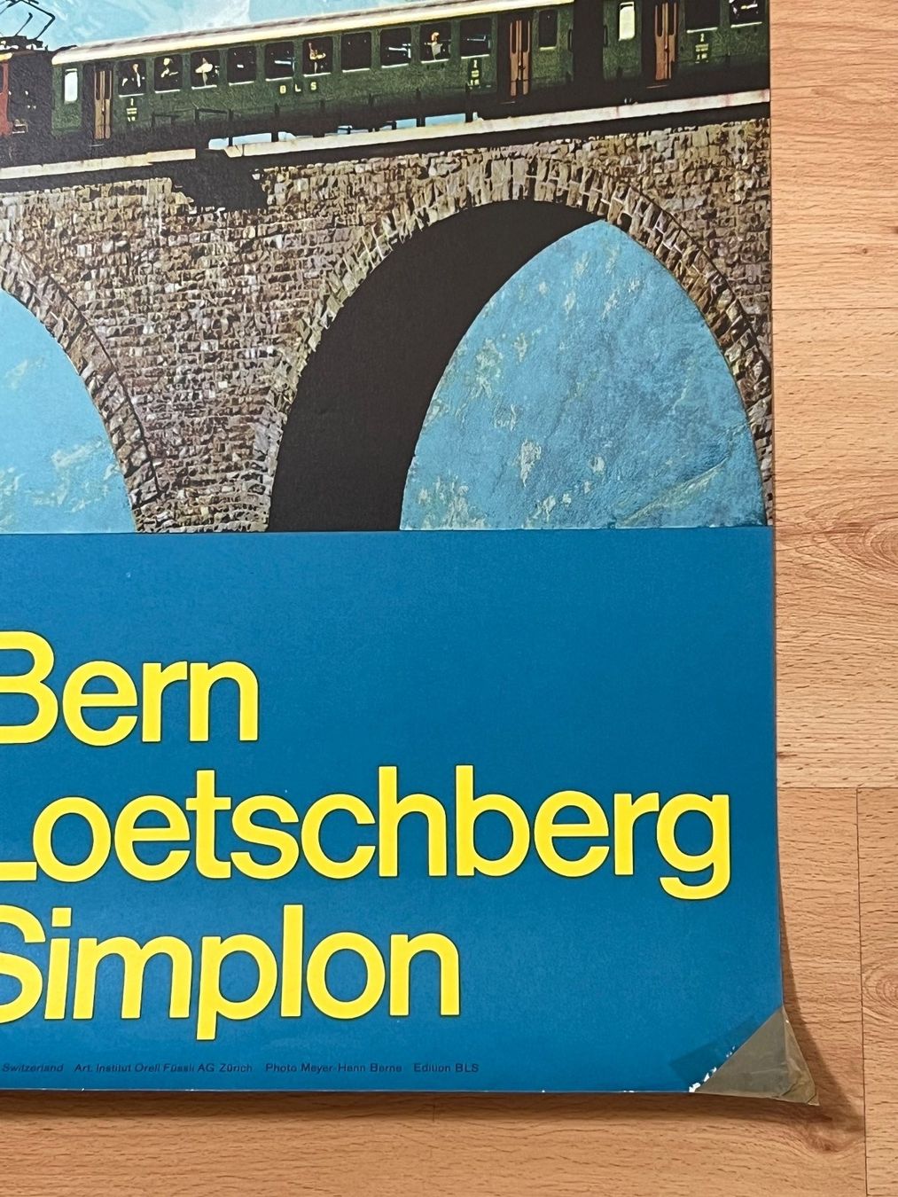 Poster & Bilder: Plakat BLS Bern Lötschberg Simplon Bahn 1963 – Gebraucht aus Vaduz von Unikate-Markt 6