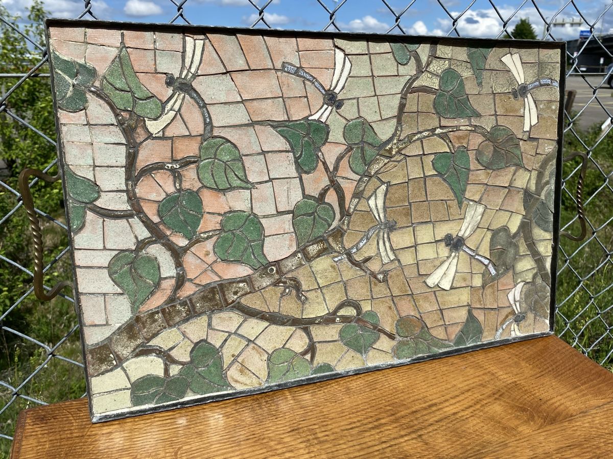 Piatti di portata: Mosaiktablett Jugendstil, Libellenmuster – Usato da Glattbrugg venduto da Pischte.Brockenhaus