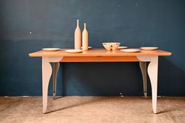 Table extensible Design 90s bois et acier
