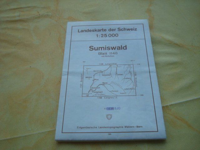 LANDESKARTE 1:25000 SUMISWALD 1965 | Kaufen auf Ricardo