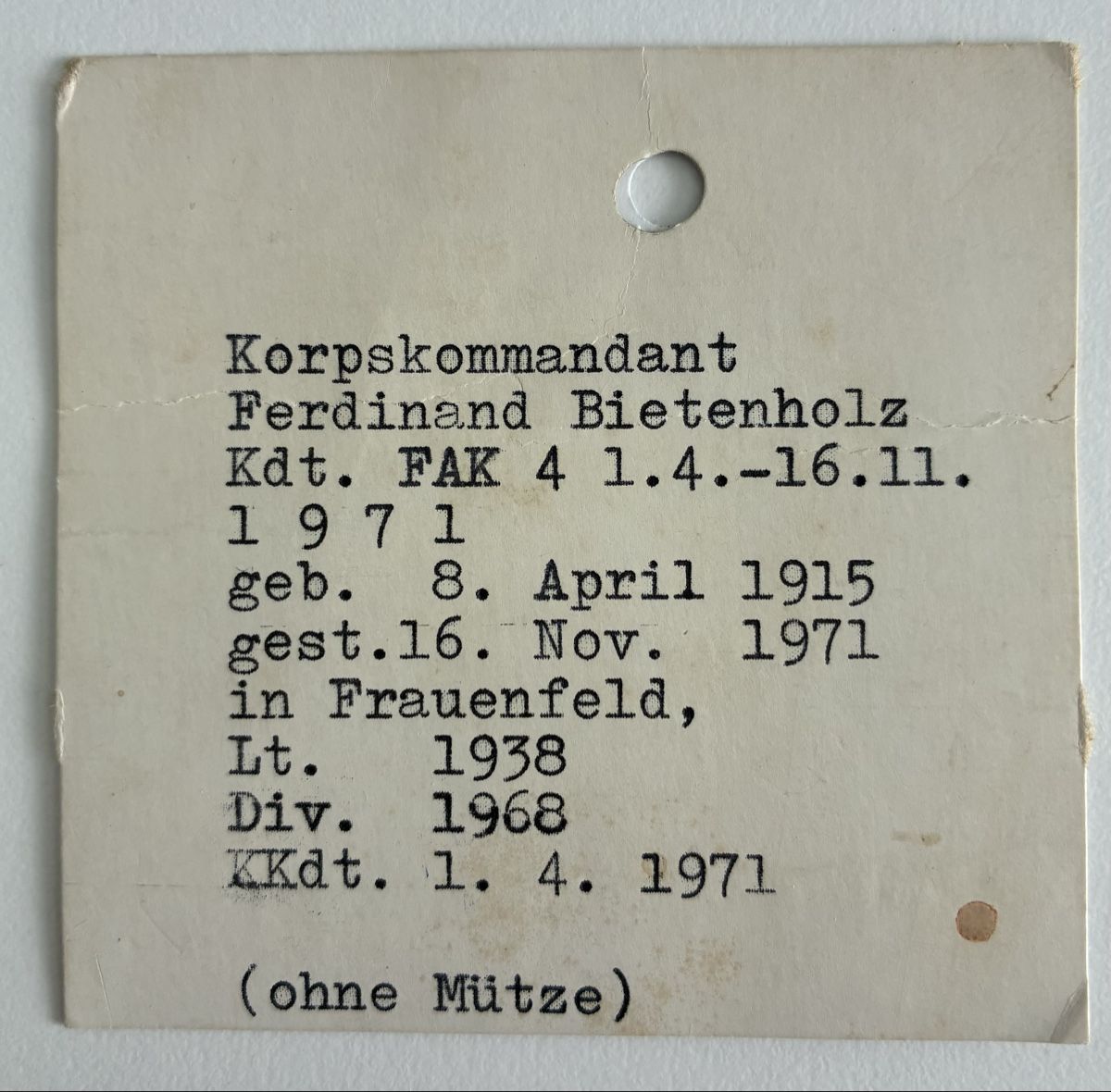 Schweizer Armee Uniformi: Uniform Korpskommandant Bietenholz – Usato da Gutenswil venduto da Antiques77 4