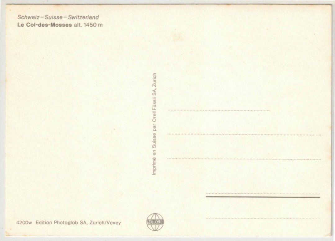 Cartes postales: Col des Mosses - 4 Bild AK mit Gondelbahn ua. – D'occasion à Binningen par Mountainrider 1