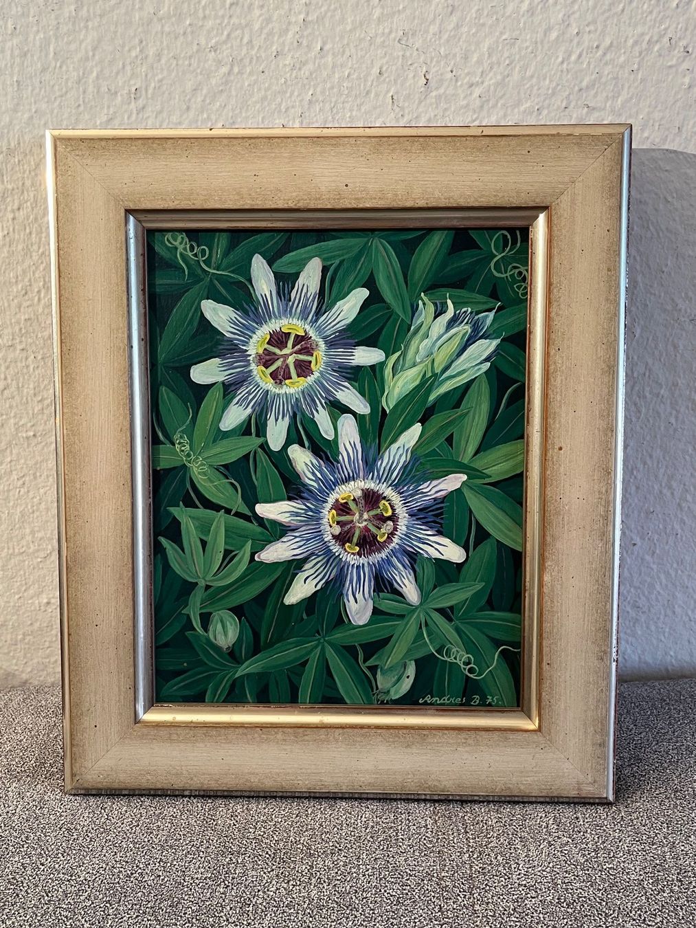 Dipinti: **Andreas Barth**, 1975 Passionsblumen – Usato da Basel venduto da PAUL_ART