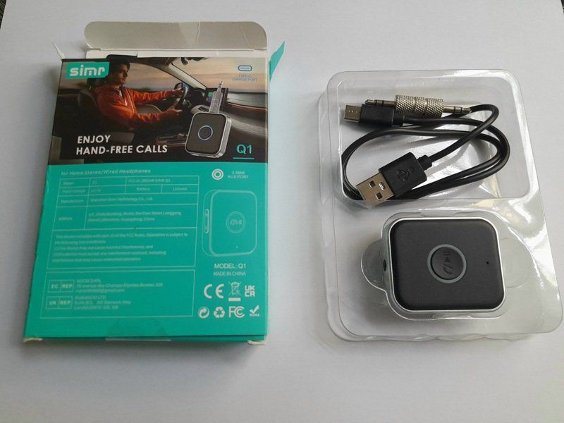 Simr Q1 Bluetooth Audio Empfänger tragbarer AUX Adapter (Gebraucht) in ...