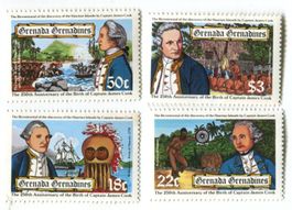Briefmarken "Schiffe. James Cook". Grenada.